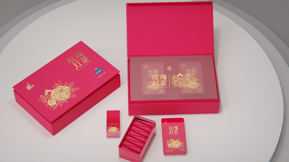 玫瑰红茶包装设计